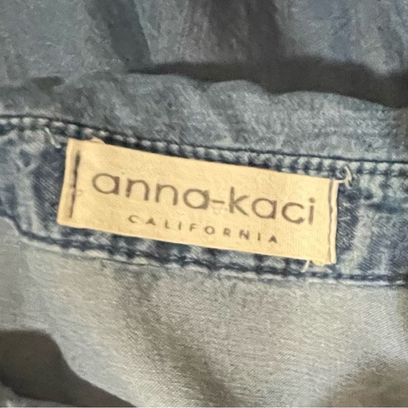 Anna-Kaci Blue Denim Shirt Dress - Picture 6 of 7